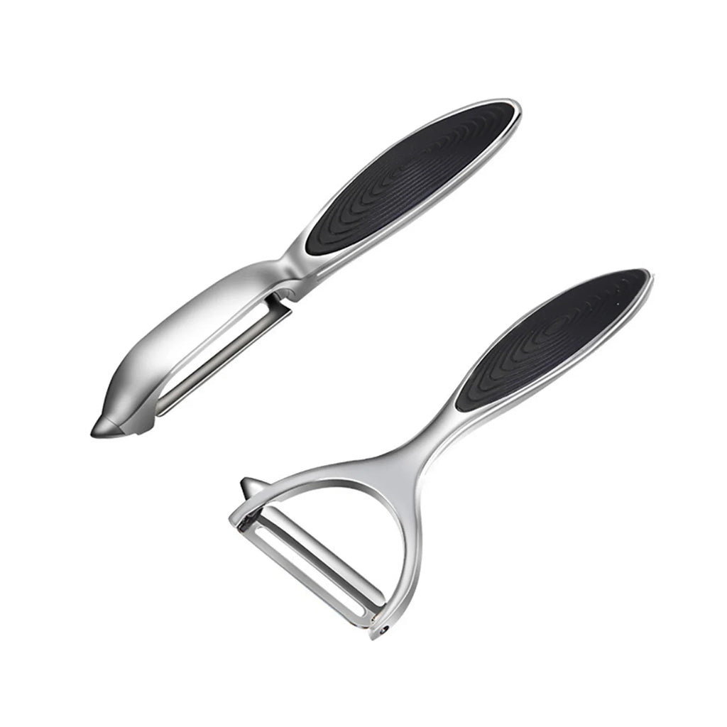 VeggiPeel Pro - Descascador e Ralador Multifuncional em Aço Inoxidável