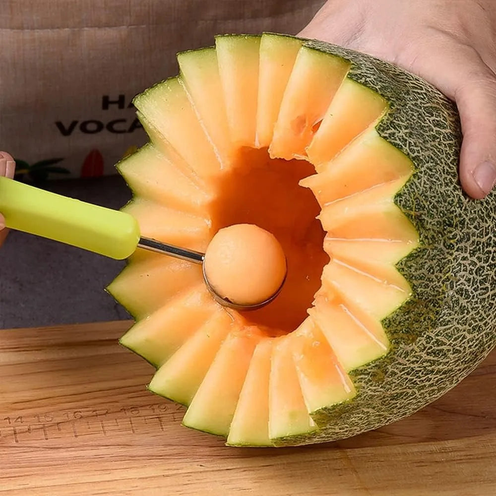FruitCarve Pro - Kit 4 em 1 para Esculpir Frutas em Aço Inoxidável