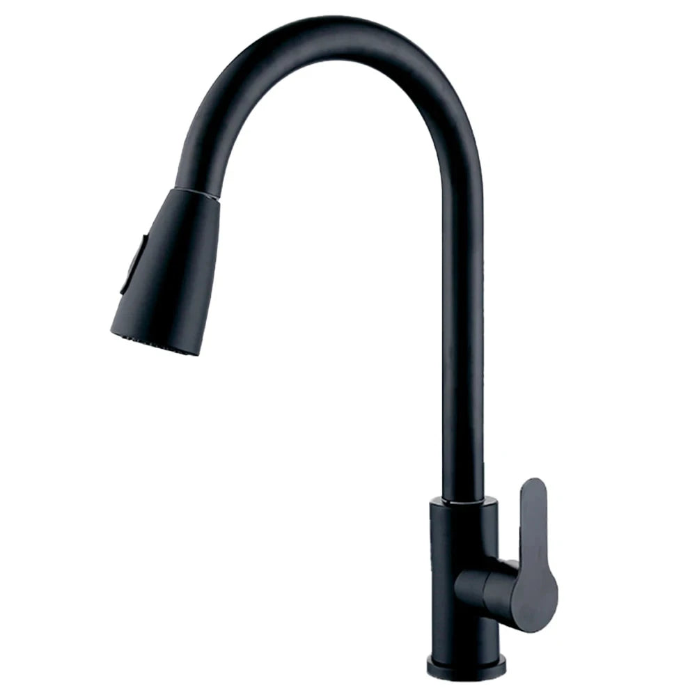 Torneira Monocomando Níquel Escovado com Spray Extensível