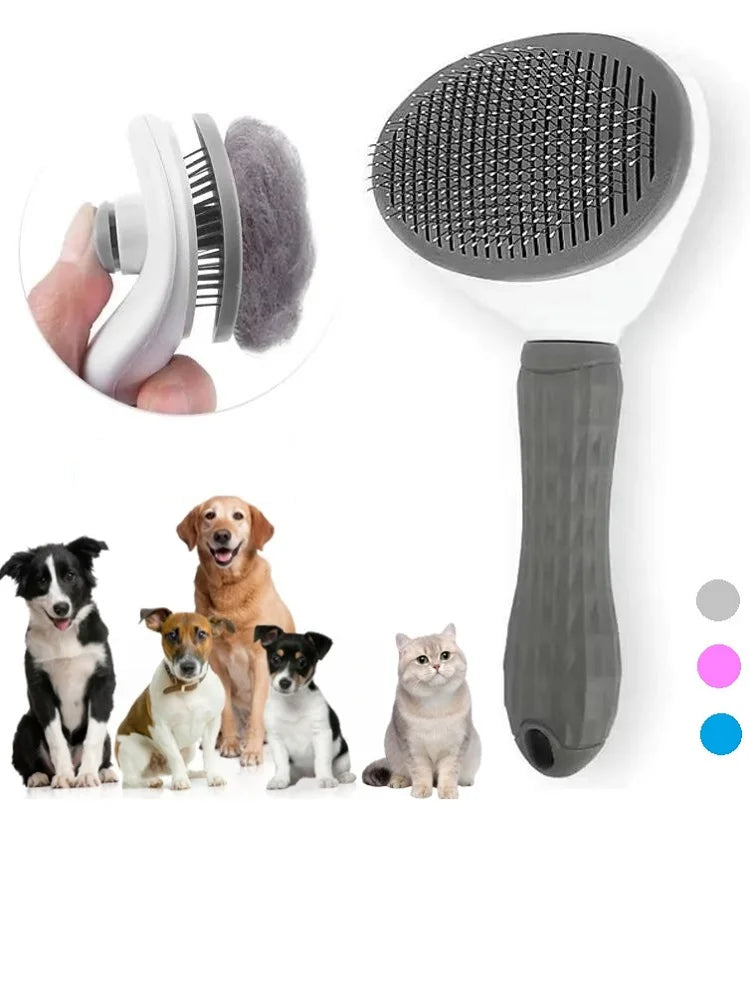 PetClean Pro™ – Pente Autolimpante Removedor de Pelos para Cães e Gatos