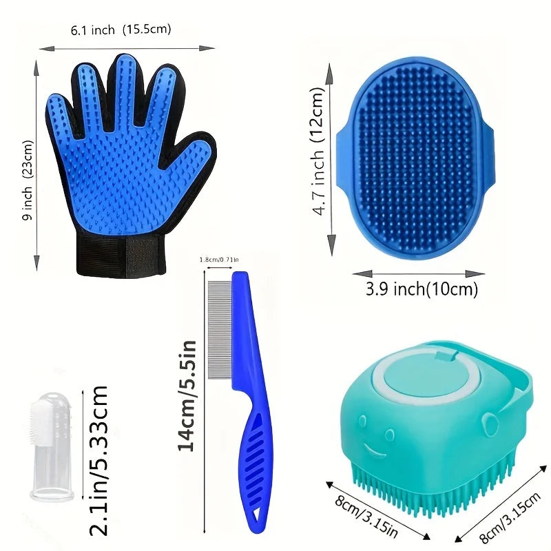 PetCare Pro 8™ – Kit Completo de Higiene e Grooming para Cães e Gatos