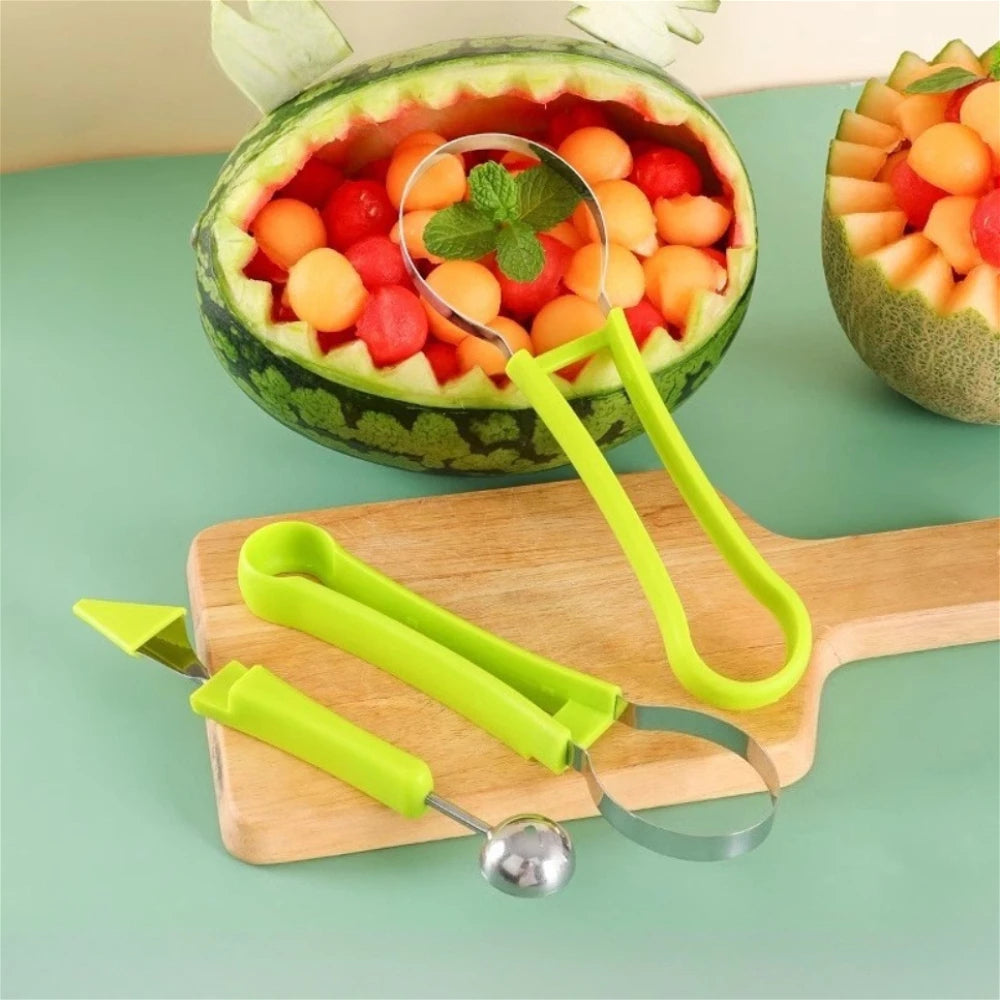 FruitCarve Pro - Kit 4 em 1 para Esculpir Frutas em Aço Inoxidável