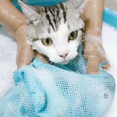 CatBath Pro - Bolsa de Banho em Malha para Gatos