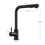Torneira Premium Black Chef com Ducha Retrátil e Controle Quente/Frio