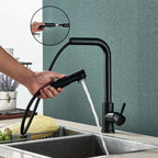 Torneira Premium Black Chef com Ducha Retrátil e Controle Quente/Frio