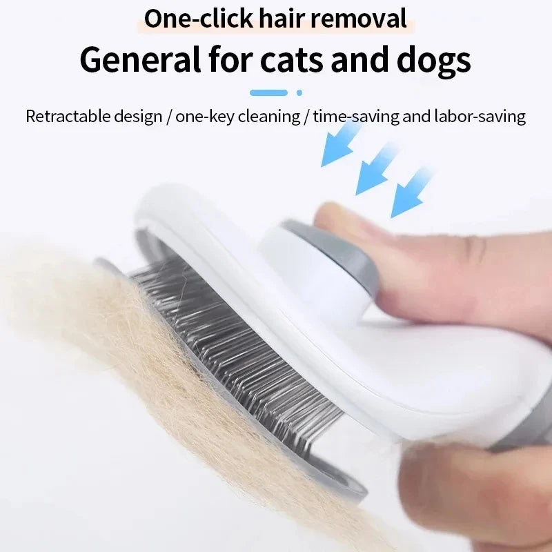 PetClean Pro™ – Pente Autolimpante Removedor de Pelos para Cães e Gatos