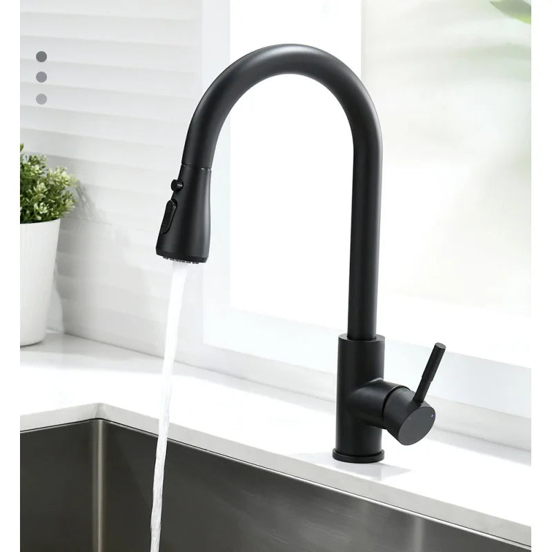 Torneira Monocomando Níquel Escovado com Spray Extensível