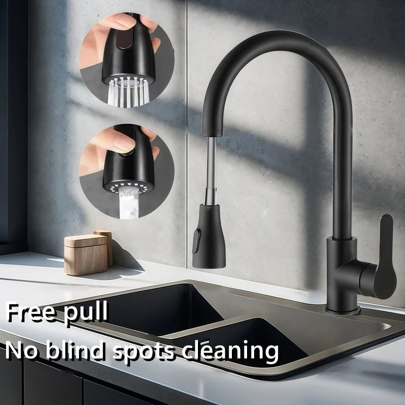 Torneira Monocomando Níquel Escovado com Spray Extensível