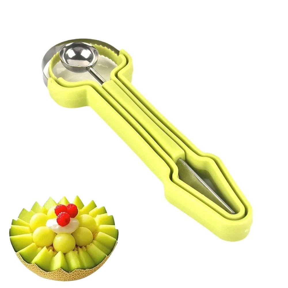 FruitCarve Pro - Kit 4 em 1 para Esculpir Frutas em Aço Inoxidável