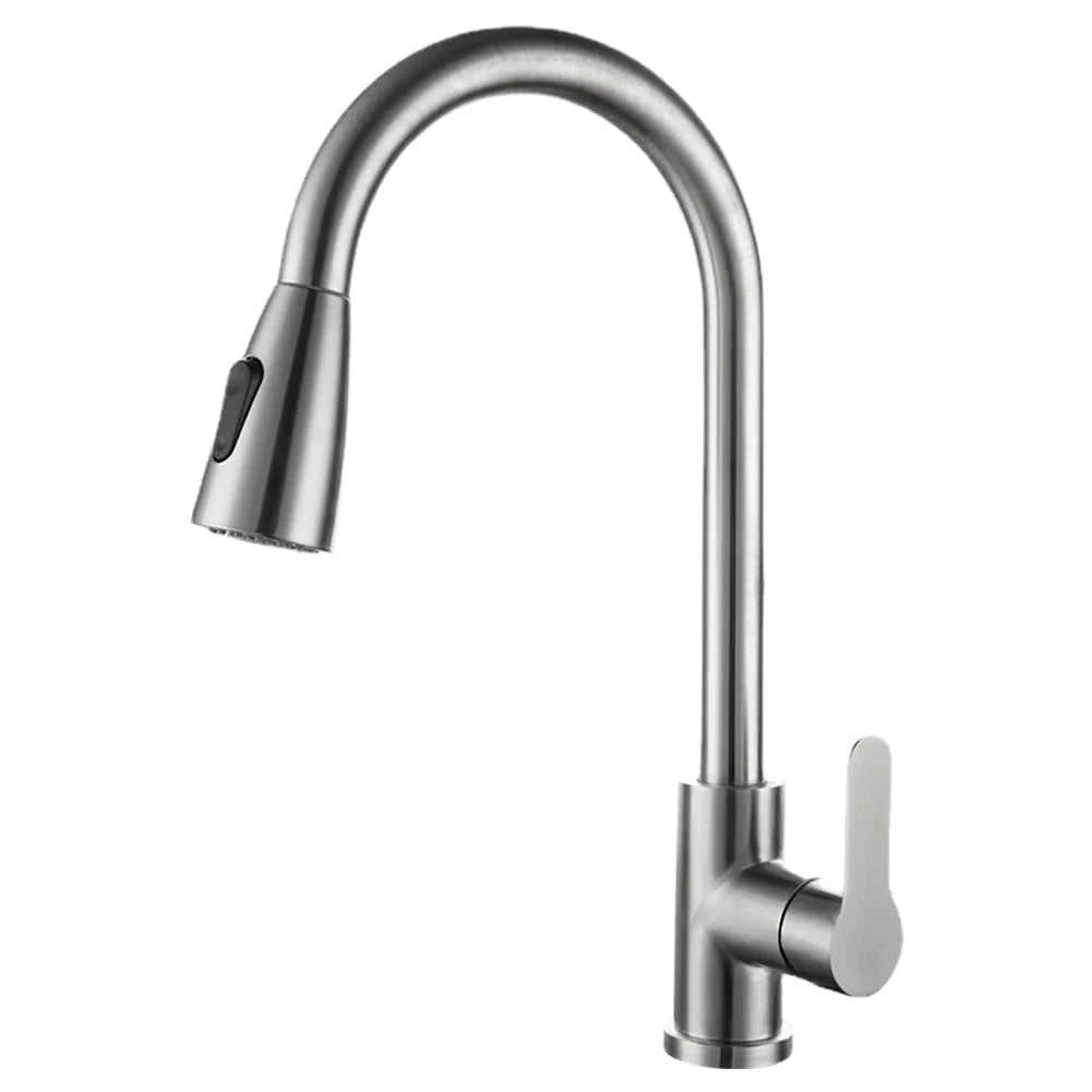 Torneira Monocomando Níquel Escovado com Spray Extensível