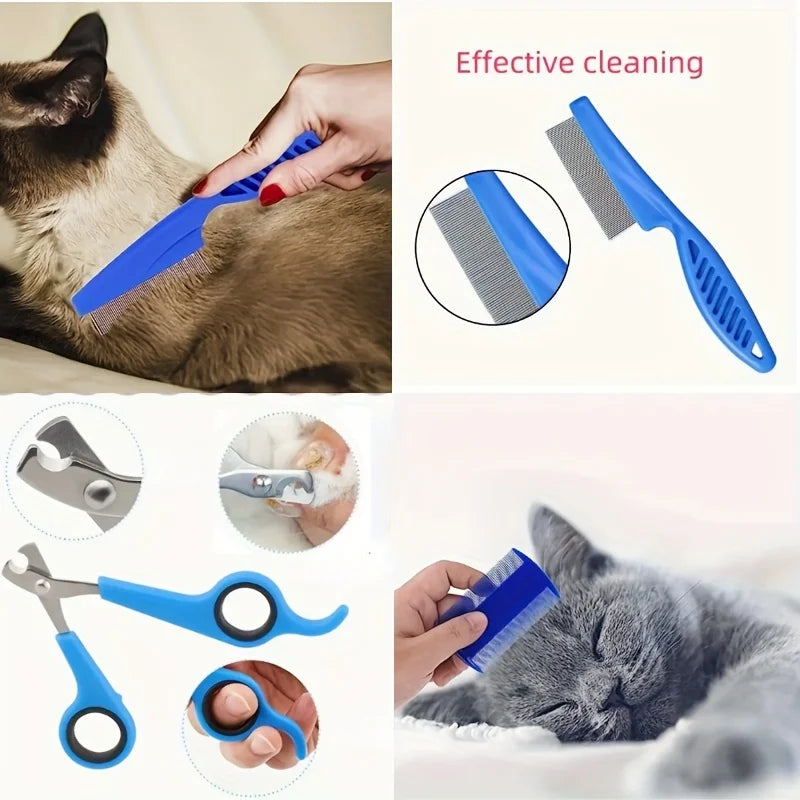 PetCare Pro 8™ – Kit Completo de Higiene e Grooming para Cães e Gatos
