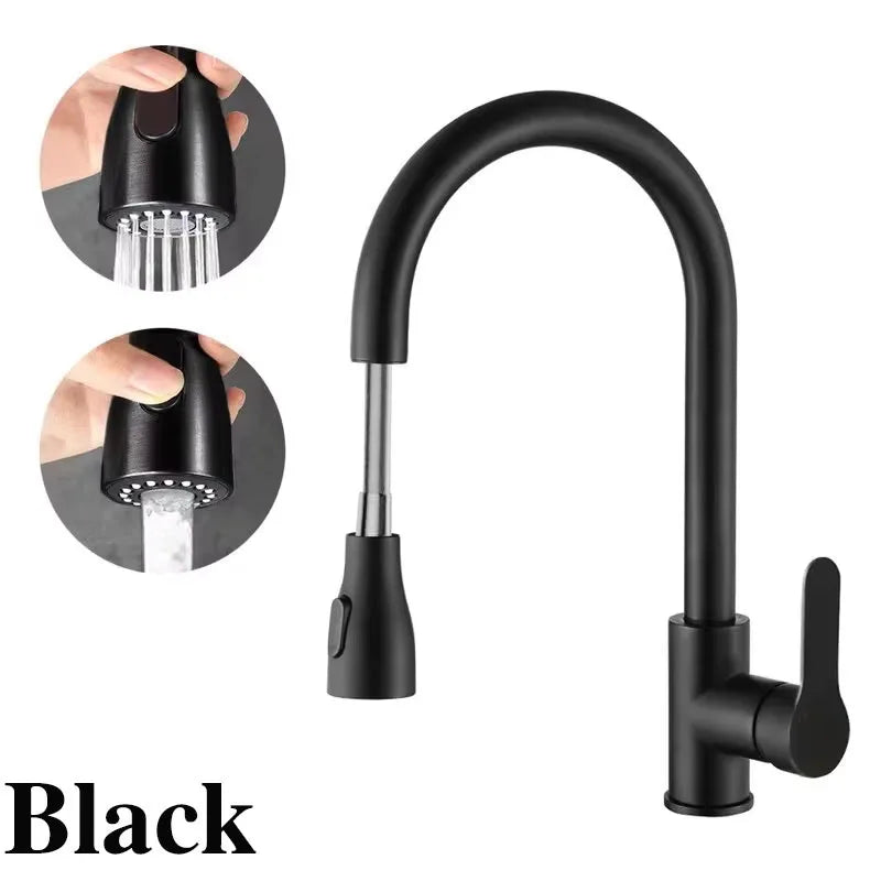 Torneira Monocomando Níquel Escovado com Spray Extensível