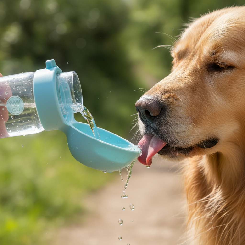 Cachorro bebendo água do HydraPet Pro™
